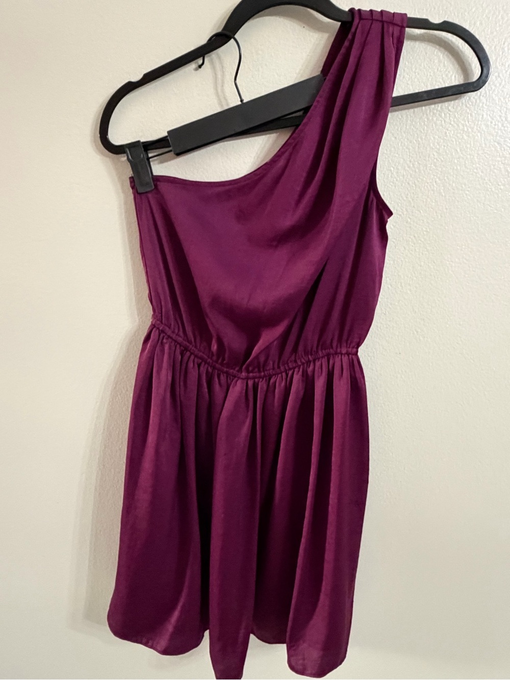 BCBGeneration One-Shoulder Plum Dress